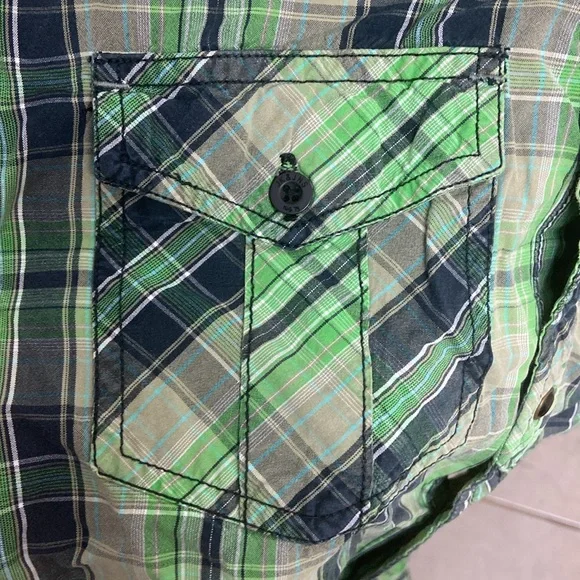 Vintage Jack & Jones Green Plaid Men's Shirt - Picture 2 of 4